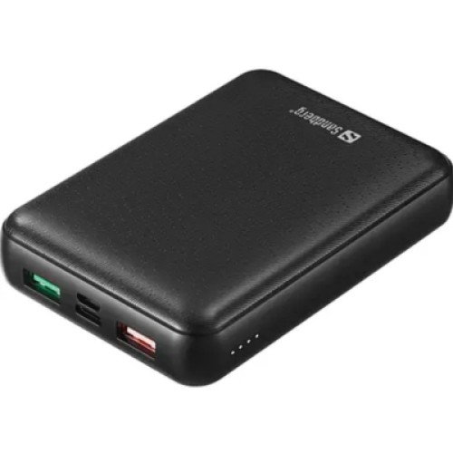 Батарея универсальная Sandberg 15000mAh, PD/45W(20V/2.25A), QC3.0, USB-C, Micro-USB, USB-A*2 (420-66_)
