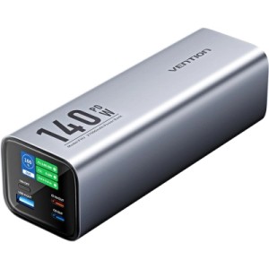 Батарея универсальная VENTION 27000mAh 140W 5A PD, QC/3.0, 2xUSB-C, USB-A, LED Display, Gray (FHVH0_)