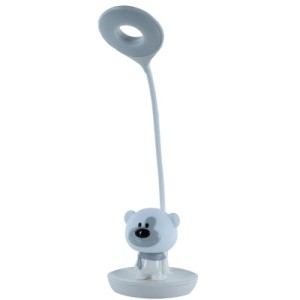 Настільна лампа Kite Bear LED з акумулятором, біла (K24-492-2-1)