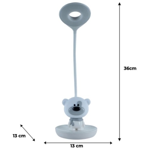 Настольная лампа Kite Bear LED с аккумулятором, белый (K24-492-2-1)
