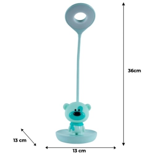 Настольная лампа Kite Bear LED с аккумулятором, зеленый (K24-492-2-4)