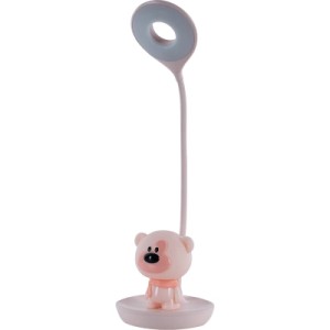 Настільна лампа Kite Bear LED з акумулятором, рожева (K24-492-2-2)