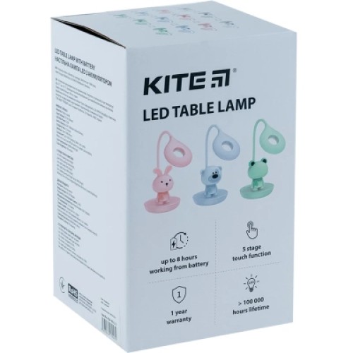 Настольная лампа Kite Bear LED с аккумулятором, розовый (K24-492-2-2)