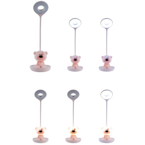 Настольная лампа Kite Bear LED с аккумулятором, розовый (K24-492-2-2)