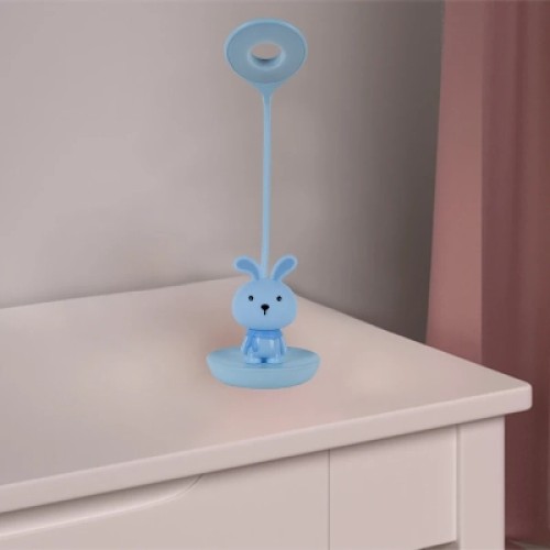 Настольная лампа Kite Bunny LED с аккумулятором, голубая (K24-492-1-3)