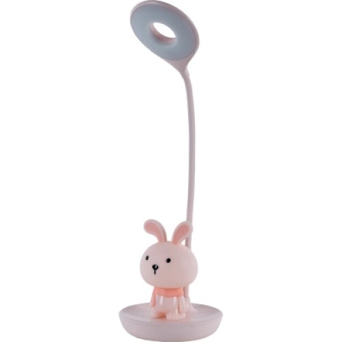 Настольная лампа Kite Bunny LED с аккумулятором, розовая (K24-492-1-2)