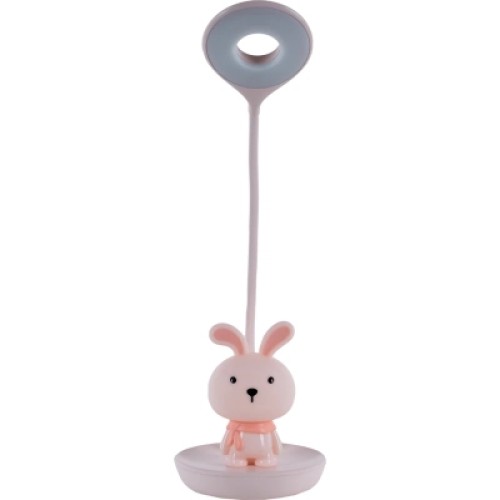 Настольная лампа Kite Bunny LED с аккумулятором, розовая (K24-492-1-2)