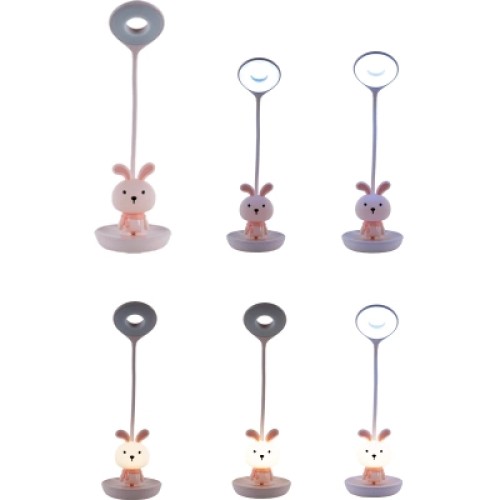 Настольная лампа Kite Bunny LED с аккумулятором, розовая (K24-492-1-2)