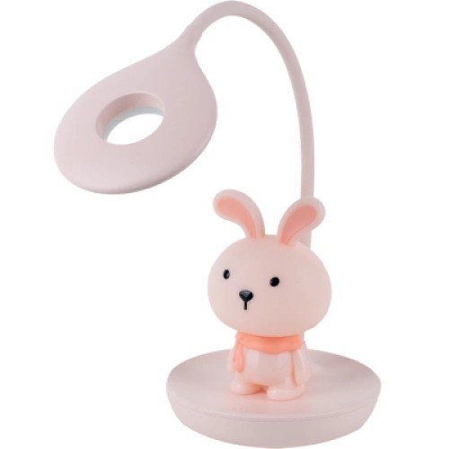 Настольная лампа Kite Bunny LED с аккумулятором, розовая (K24-492-1-2)