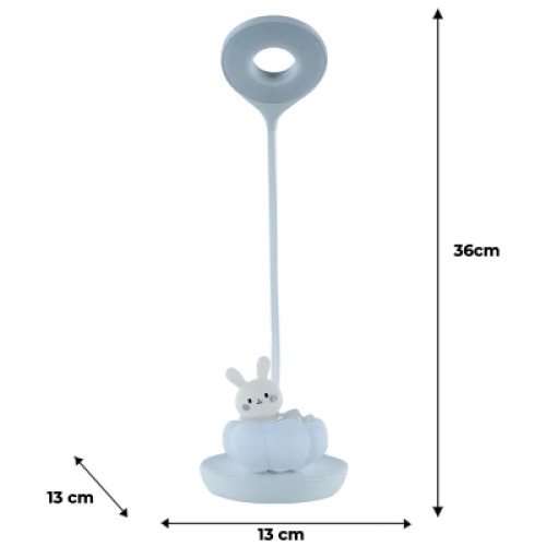 Настольная лампа Kite Cloudy Bunny LED с аккумулятором, белая (K24-493-1-1)