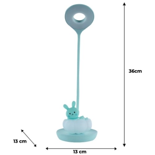 Настольная лампа Kite Cloudy Bunny LED с аккумулятором, зеленая (K24-493-1-4)