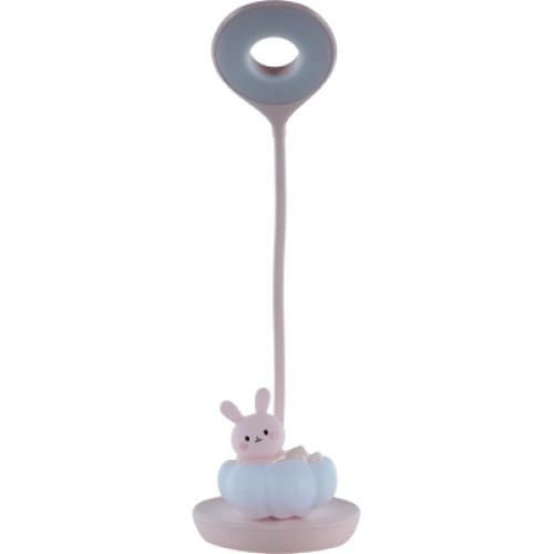 Настольная лампа Kite Cloudy Bunny LED с аккумулятором, розовая (K24-493-1-2)