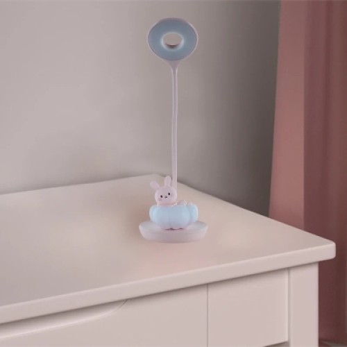 Настольная лампа Kite Cloudy Bunny LED с аккумулятором, розовая (K24-493-1-2)