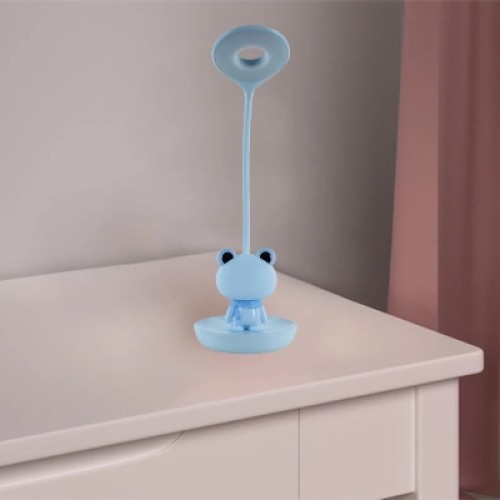 Настольная лампа Kite Froggy LED с аккумулятором, голубая (K24-492-3-3)