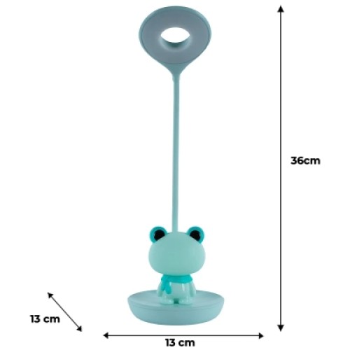 Настольная лампа Kite Froggy LED с аккумулятором, зеленая (K24-492-3-4)