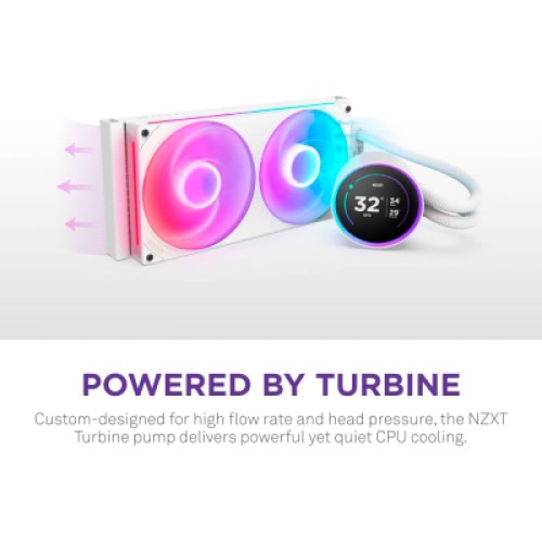 Система жидкостного охлаждения NZXT Kraken Elite RGB 240mm AIO (RL-KR24E-W2)