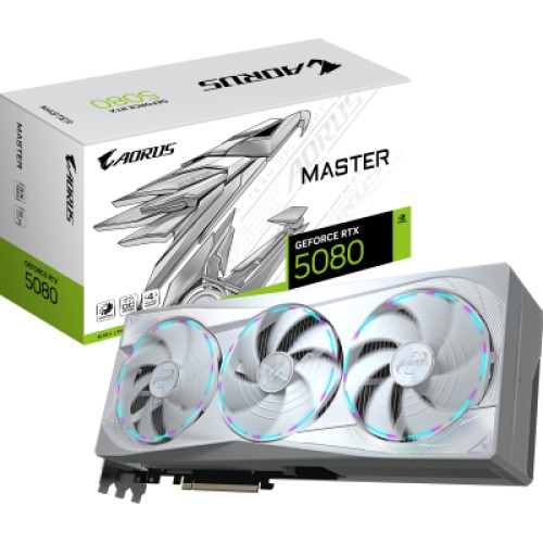 Видеокарта GIGABYTE GeForce RTX5080 16GB MASTER ICE (GV-N5080AORUSM ICE-16GD)