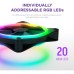 Кулер для корпуса NZXT F120RGB Duo-120mm Dual-sideRGB Fan-Tripl (RF-D12TF-B1)