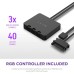 Кулер для корпуса NZXT F120RGB Duo-120mm Dual-sideRGB Fan-Tripl (RF-D12TF-B1)