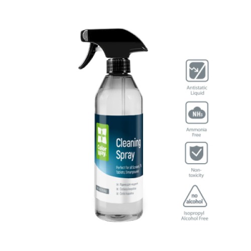 Спрей для очистки ColorWay Cleaning Kit, Large, OLED/LED/LCD/TFT, 550ml, microfibre*2 (CW-5500)