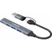 Концентратор Canyon hub DS-02 4in1 USB-A/C Grey (CNS-TDS02G)