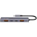 Концентратор Canyon hub DS-18 5in1 USB-C Grey (CNS-TDS18)