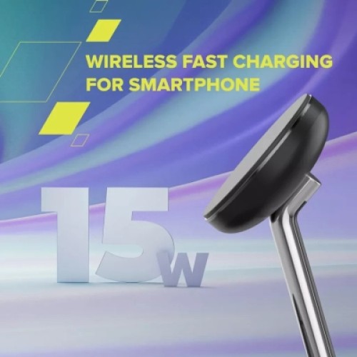 Зарядное устройство Canyon wireless charger WCS-205 15W Qi2 2in1 w/o adapter Black (CNS-WCS205BW/A)