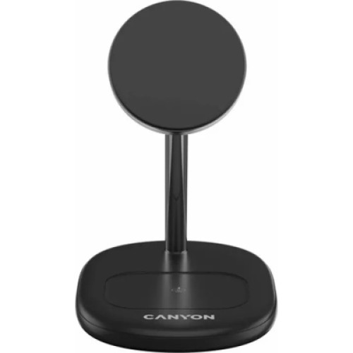 Зарядное устройство Canyon wireless charger WCS-205 15W Qi2 2in1 w/o adapter Black (CNS-WCS205BW/A)