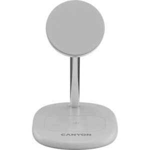 Зарядний пристрій Canyon wireless charger WCS-205 15W Qi2 2in1 White (CNS-WCS205W)