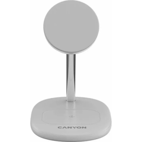 Зарядное устройство Canyon wireless charger WCS-205 15W Qi2 2in1 White (CNS-WCS205W)