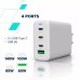 Зарядное устройство Canyon CU140ACC GaN 150W 3xPD 1xQC EU White (CNS-CUW140ACC)
