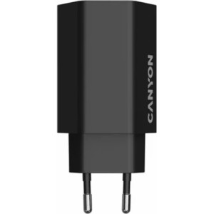 Зарядное устройство Canyon HEXAGON 65 GaN 65W 2xPD 1xQC EU Black (CND-CHAHEX65B)