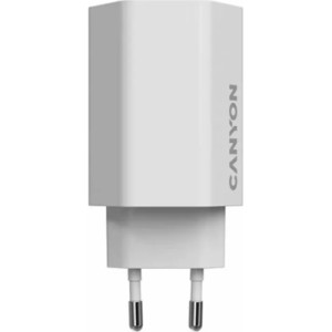 Зарядное устройство Canyon HEXAGON 65 GaN 65W 2xPD 1xQC EU White (CND-CHAHEX65W)