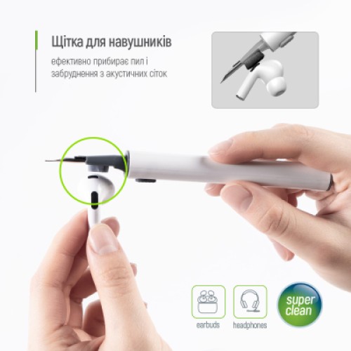 Универсальный чистящий набор ColorWay Cleaning Pen, for Earphones, 3 in 1 (CW-1131)