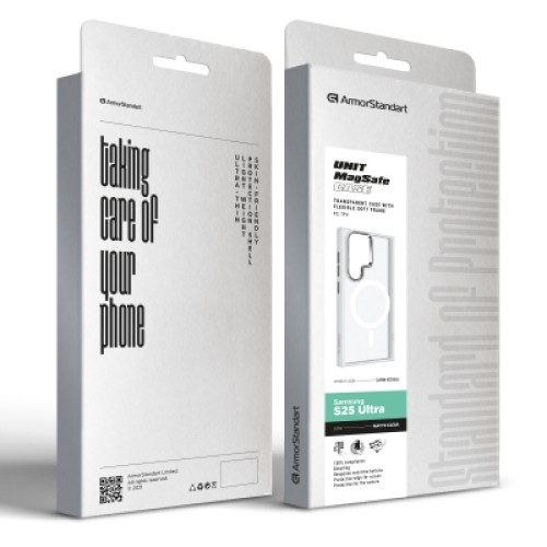 Чехол для мобильного телефона Armorstandart Unit MagSafe Samsung S25 Ultra Matte Clear Silver (ARM82266)