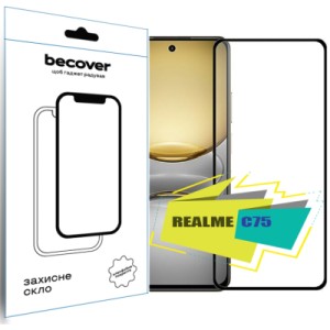Стекло защитное BeCover Realme C75 Black (713034)