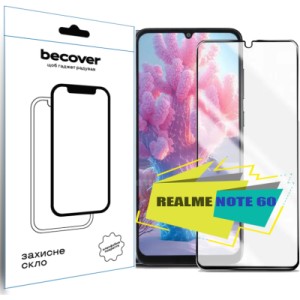 Стекло защитное BeCover Realme Note 60 Black (713033)