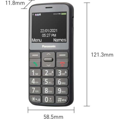 Мобильный телефон Panasonic KX-TU160 Grey (KX-TU160EXG)