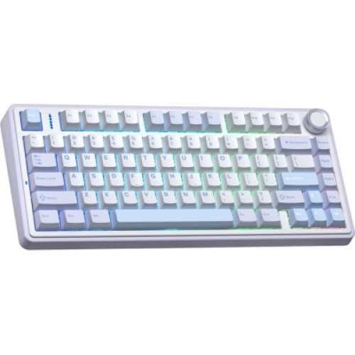 Клавиатура Aula F75 Gasket Greywood V3 switch Hot-Swap PBT Wireless/Bluetooth/USB Blue (6948391208633)