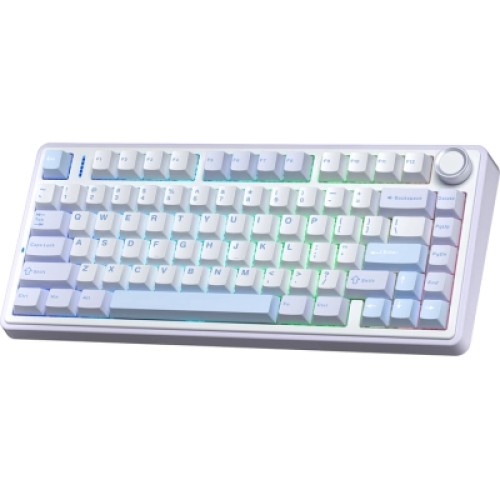 Клавиатура Aula F75 Gasket Greywood V3 switch Hot-Swap PBT Wireless/Bluetooth/USB Blue (6948391208633)
