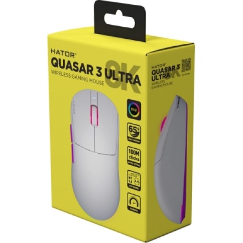 Мышка Hator Quasar 3 Ultra 8K Wireless White (HTM771)
