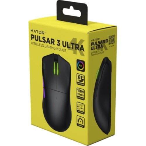 Мышка Hator Pulsar 3 Ultra 4K Wireless Black (HTM680)