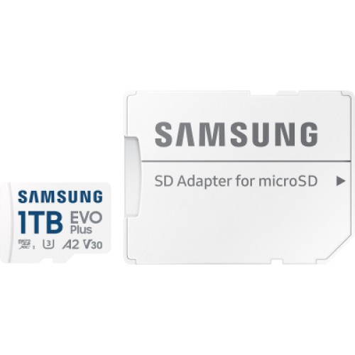 Карта памяти Samsung 1TB microSDXC Class UHS-I U3 V30 A2 EVO Plus + SD Adapter (MB-MC1T0SA/EU)