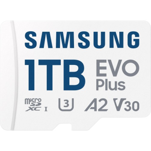 Карта памяти Samsung 1TB microSDXC Class UHS-I U3 V30 A2 EVO Plus + SD Adapter (MB-MC1T0SA/EU)