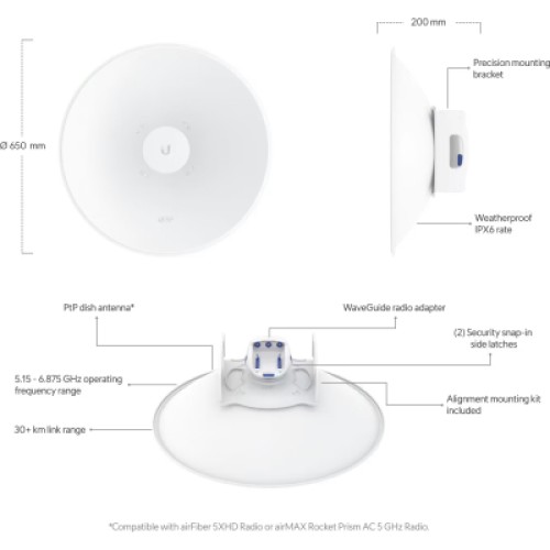Антенна Wi-Fi Ubiquiti UISP-Dish