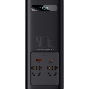 Автомобільний інвертор 12V/220V 500W Super Si Power Inverter CN/EU Black Baseus (CGNB000101)