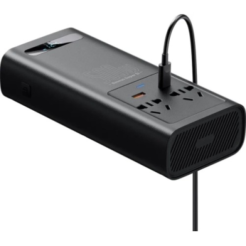 Автомобильный инвертор 12V/220V 500W Super Si Power Inverter CN/EU Black Baseus (CGNB000101)