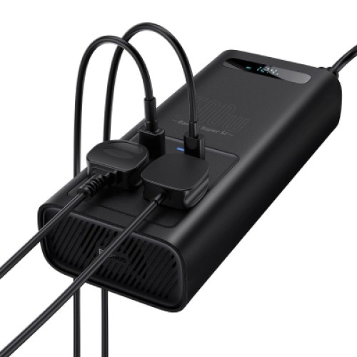 Автомобильный инвертор 12V/220V 500W Super Si Power Inverter CN/EU Black Baseus (CGNB000101)