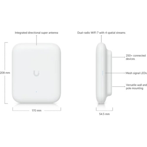 Точка доступа Wi-Fi Ubiquiti UniFi 7 Outdoor (U7-Outdoor)