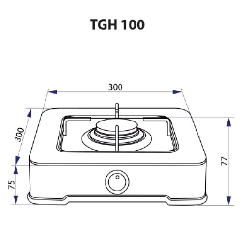 Настольная плита Minola TGH 100 WH